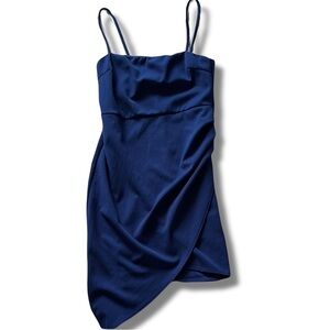 Blue Blush Royal Blue Mini Dress |Asymmetrical Hem | Party Perfect Size Large